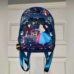 Disney Loungefly Aurora & Philip Forest Scene Mini Backpack